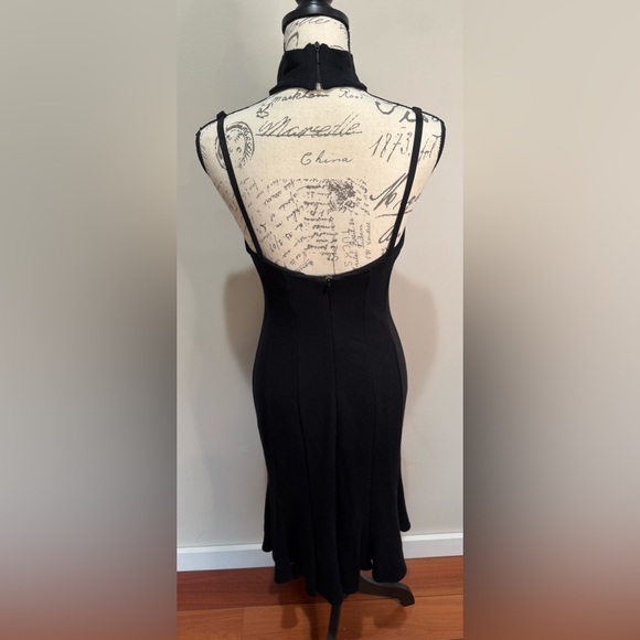 Dolce and Gabbana D&G Black Halter Neck Fit And Flare Midi Y2K Dress  IT44 US‎ L - Picture 2 of 9